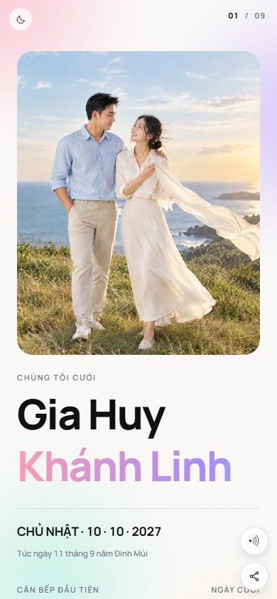 Mẫu thiệp Ánh Sáng