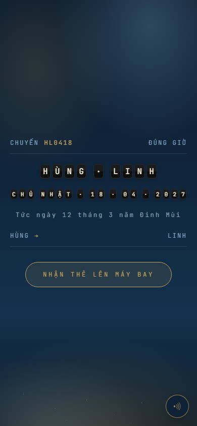 Mẫu thiệp Chuyến Bay