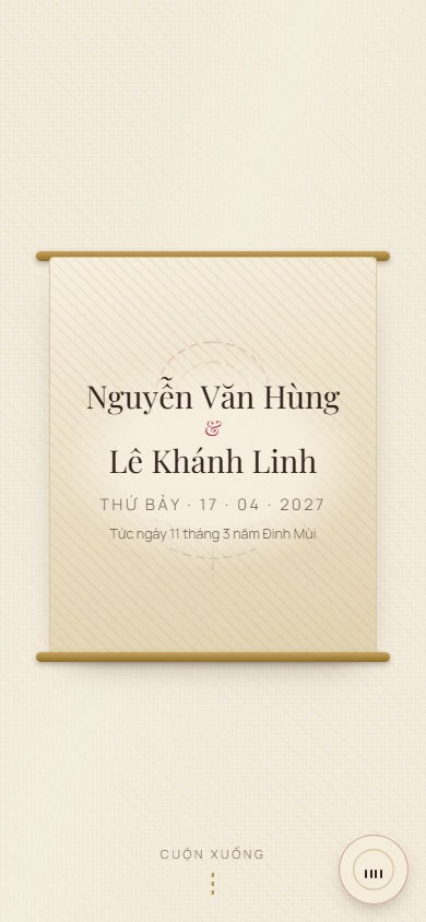 Mẫu thiệp Gấm