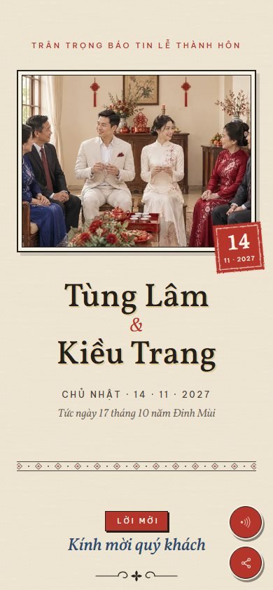 Mẫu thiệp Giấy Điệp