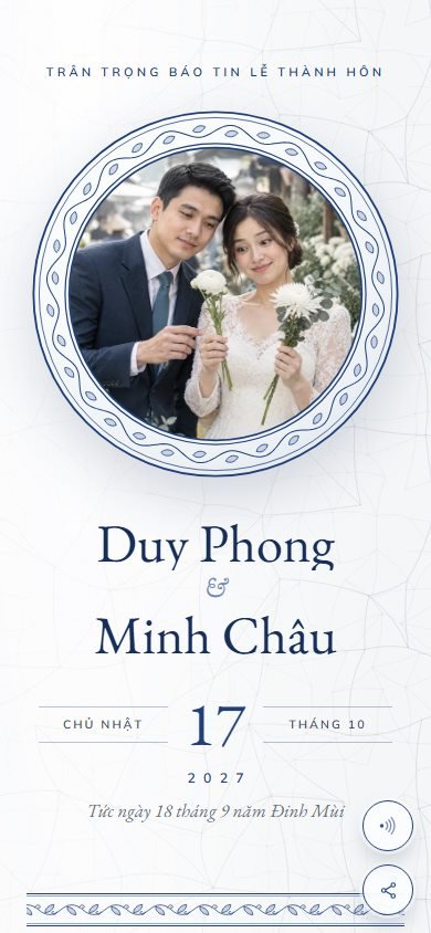 Mẫu thiệp Gốm Lam