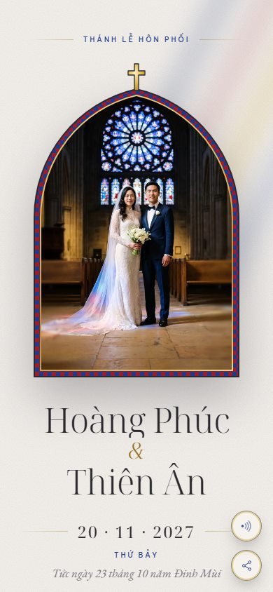 Mẫu thiệp Kính Màu