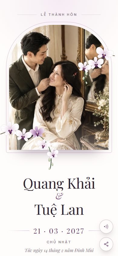 Mẫu thiệp Lan Hồ Điệp