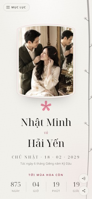 Mẫu thiệp Một Sắc Hoa