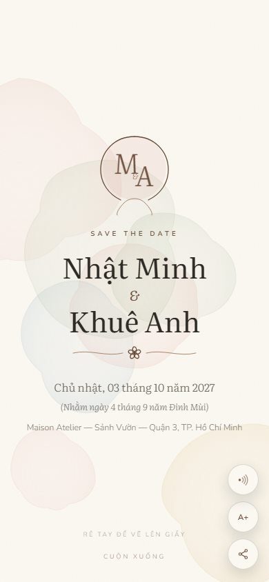 Mẫu thiệp Nét Vẽ