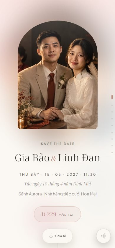 Mẫu thiệp Sớm Mai