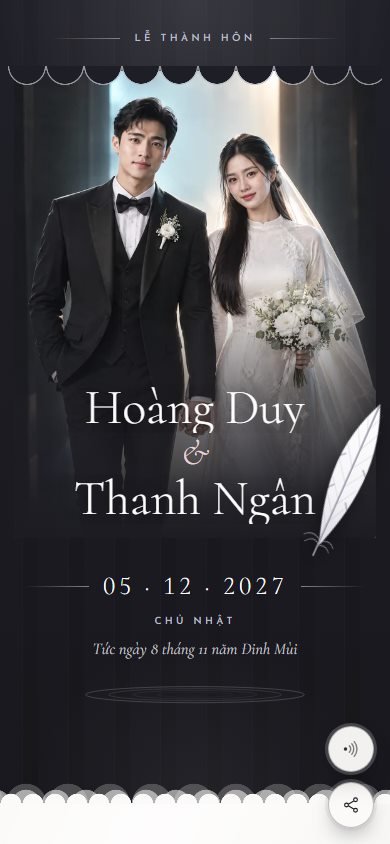 Mẫu thiệp Thiên Nga