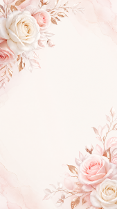 Floral Romance — nền hoa hồng blush ivory