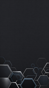 Tech Hexagon — nền hình học charcoal bạc